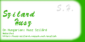 szilard husz business card