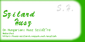 szilard husz business card